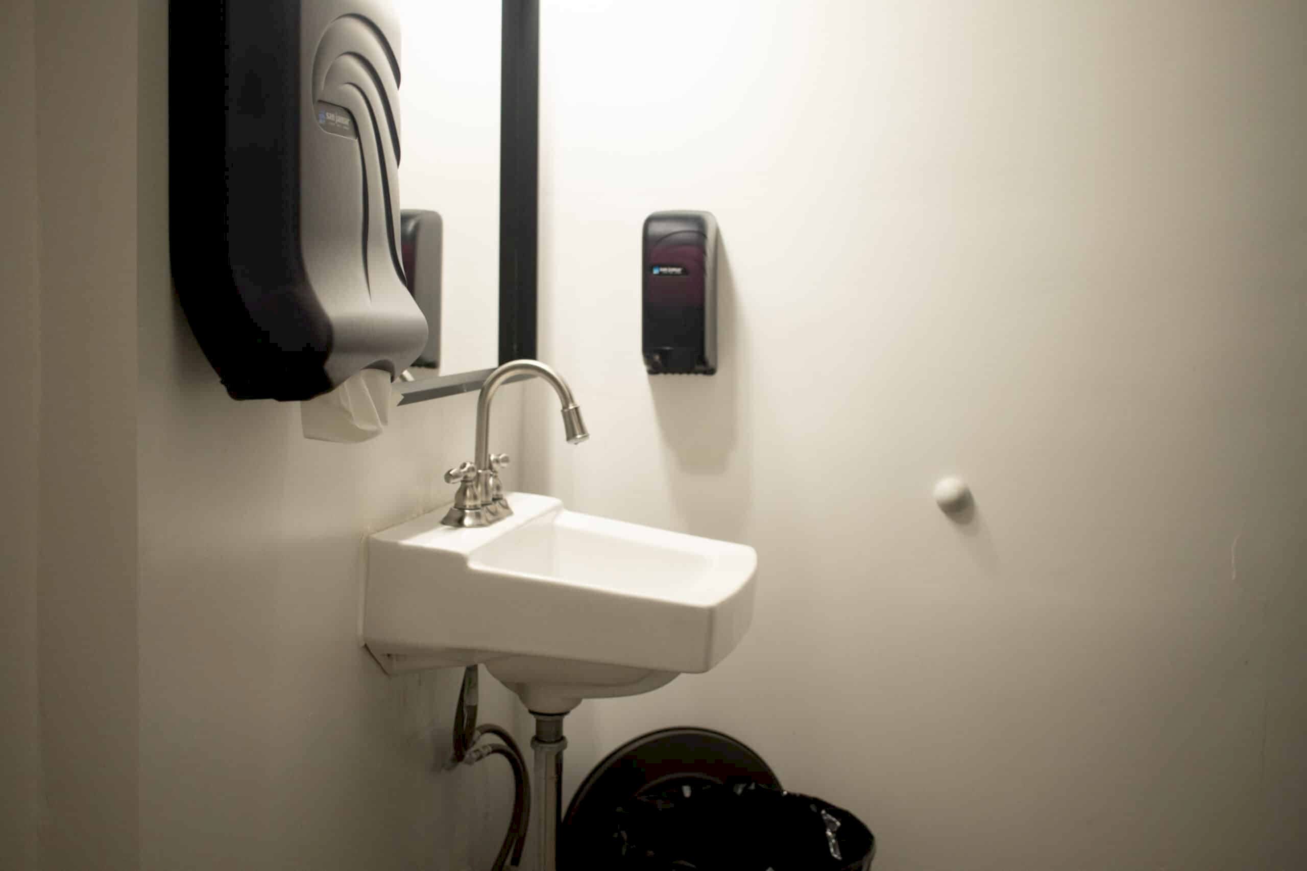 The Laundry Room Laundromat Bathroom Spotless restroom at The Laundry Room